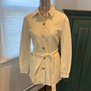 Marc New York Cream Trench Coat with Belt